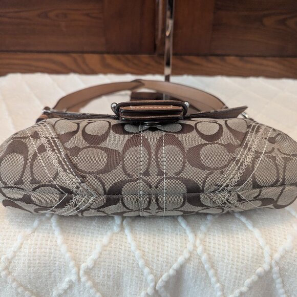 Coach Tan khaki signature C soho hobo bag 10602 y2k - Picture 6 of 12